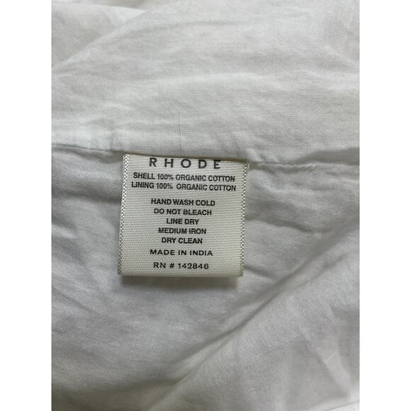Rhode 'Mariana' White Cotton Dress Size 0 - Picture 5 of 5